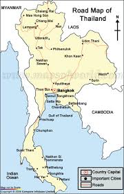 Thailand Road Network Map Thailand Map Map Thailand