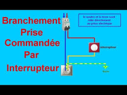 Schema Branchement Cablage Prise Commandee Par Interrupteur Youtube