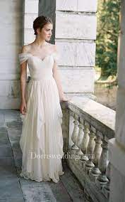 Ruffle Skirt Chiffon Wedding Dress Draped Wedding Dress Bridal Skirts Wedding Dresses Simple