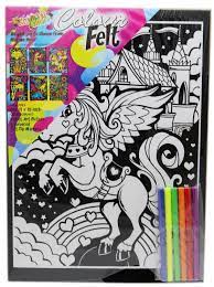 Get your little ones and grab some crayons, it's time to color! Carousel Toys And Gifts Kreative Kids Colourful Velvet Felt Art Picture Colouring Set For Children Unicorn Buy Online In Lithuania At Lithuania Desertcart Com Productid 60429660