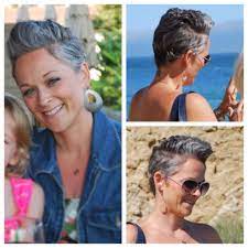 My Funky Silver Pixie Faux Hawk Short Hair Styles Beautiful Gray Hair Silver Grey Hair