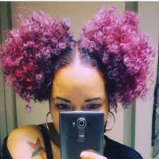 Coloration Rose Cheveux Afro Crepus Naturels Natural Hair Styles Dyed Natural Hair Curly Hair Styles