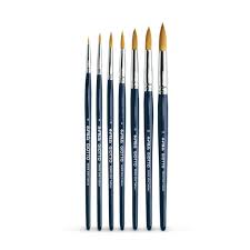 By using these types of brushes one can effortlessly create lines ranging from fine to thick. Fine Art Material Giotto Tacklon Synthetic Hair Round Tip Brushes Fine Art Material