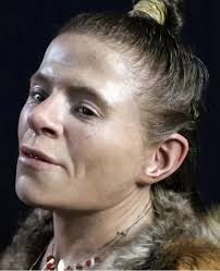 A Stone Age woman who lived 4,000 years ago is leaning