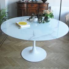 Table A Manger Design Shadow Ronde Blanche En Verre Effet Marbre Table A Manger Marbre Table Marbre Table A Manger