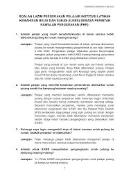 • kapasiti tempat duduk penumpang kenderaan pengangkutan pekerjaan dengan mewajibkan pemakaian pelitup muka • kenderaan persendirian digalakkan untuk dinyah kuman sendiri oleh pekerja mengikut tatacara yang bersesuaian tindak balas kecemasan • syarikat perlu mewujudkan jawatankuasa protokol tindak balas kecemasan bagi Http Kemahiran Kbs Gov My Images Ilkbs Pkp Faq Pergerakan Pelajar Pulang Semasa Pkp Pdf