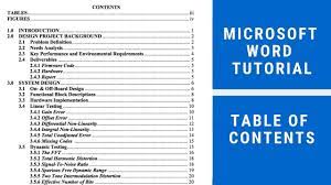 How To Insert Table Of Contents In Word Step By Step Microsoft Word Tutorial Table Of Content Youtube