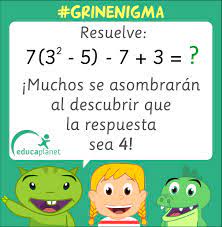 Problemas matemáticos en la escuela merece ocupar un papel central en el. Acertijo Matematico Pasatiempos Enigmas Con Operaciones Educaplanet Apps