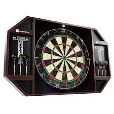 The main board is finished off with lacquer, and you get to see me solder some stuff together!if you. Md Sports Bristle Dartboard Cabinet Set Led Light Steel Tip Darts Brown Black Walmart Com Walmart Com