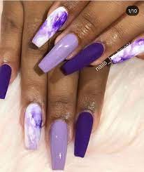 Jun 30, 2021 · the queen of coffin nails celebrated valentine's day by bringing back the matte nail trend. 25 Beautiful Marble Nail Design Ideas The Glossychic Purple Acrylic Nails Purple Nail Designs Summer Acrylic Nails
