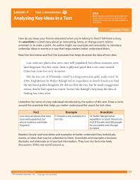 Lesson 4 Analyzing Key Ideas In Text