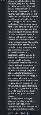Older men should impregnate 18yo girls, it's a highly advanced social  technique. : r/insanepeoplefacebook