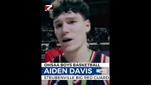 WTRF interviews Aiden Davis after Big Red's District 🏀 Championship win 🆚  Miami Trace.