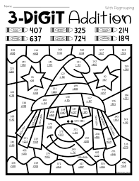 Triple Digit Addition Coloring Worksheets Here You Can Find More Pictures For Colori Addition Coloring Worksheet Free Math Worksheets Printable Math Worksheets