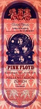 in 1972 pink floyd performed at the hallenstadion in zurich switzerland the poster featured a drawing of the b affiche de concert pink floyd affiche concert