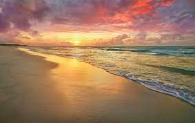 Find photos of sunset beach. Sunset Beach Stimmungsvolles Leinwandbild Photowall