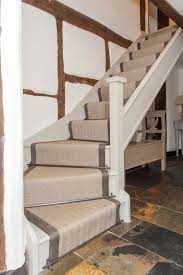 Black And White Herringbone Stair Runner Sisal Herringbone Taped Stair Runner Carpet Stairs Stair Runners Carpet Modern Stair Runner