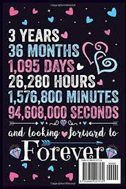 See more ideas about anniversary gifts, anniversary, boyfriend gifts. Amazon Com 3rd Wedding Anniversary Journal Gift For Her Wife Couple Valentines Gifts For Him Husband 3 Years Marriage Anniversary Notebook Wedding Anniversary Gifts 9798600207530 Gifts Wedding Anniversary Books