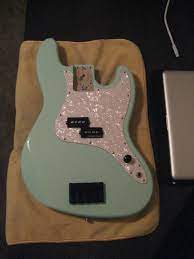 I placed the hoppus scratch plate on the body and used a permanent marker pen to outline where i needed to cut the cavity for the p pickup. The Hoppus Projects My Build Thread Talkbass Com