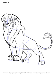 In today's drawing lesson we will show you how to draw a cartoon king. Learn How To Draw Simba From The Lion Guard The Lion Guard Step By Step Drawing Tutorials How To Draw Simba King Drawing Lion King Tattoo