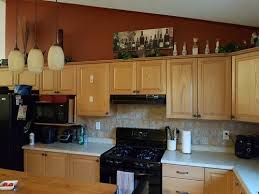light or dark countertop with oak cabinets