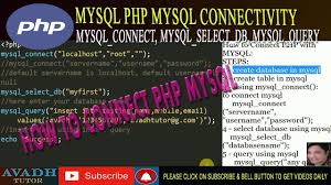 How To Connect Php With Mysql Database Connectivity Using Php Mysql Php Tutorial Mysql Connection