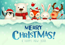 13″ on its longer side, 300 dpi, file format is transparent Merry Christmas Christmas Cute Animals Character With Big Signboard Royalty Free Cliparts Vectors And Stock Illustration Image 112008227