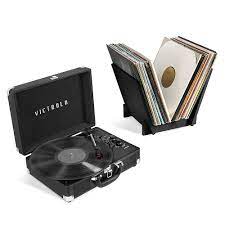 Record players, jukeboxes, radios & more. Victrola Journey Bluetooth Suitcase Record Player With Matching Record Stand Black Vsc 400sbv Blk Sdf Best Buy