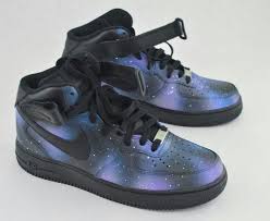Custom Galaxy Black Air Forces Dark Galaxy Airforce Ones Sneakers Fashion Painted Nikes Custom Nike Shoes