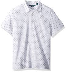 Perry Ellis Mens Long Sleeve Modern Geo Print Shirt Bright White 4dsw4011 Medium