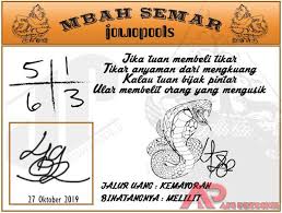 Syair Hk Mbah Semar 27 Oktober 2019 Keluaran Togel