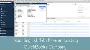 create a new company file and import lists from an existing quickbooks company