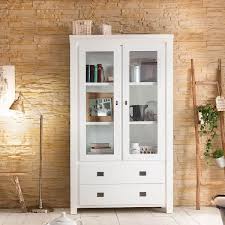 Vitrine Lyron In Akazie Massiv Weiss Mobel Ideal Vitrine Weisse Mobel Moderner Landhausstil