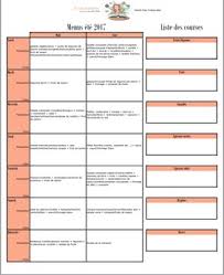 Imprimez semainier planning de semaine agenda imprimable. Le Planning Des Menus Ete 2017 Je Suis Debordee