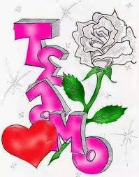 Que Bonito Amir Graffitis De Amor Te Amo Dibujo Dibujos De Amor