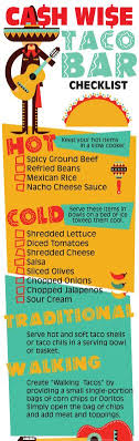While tacos are, of course, an extremely popular menu item at this establishment they are currently offering party tacos for under a dollar each. Pin By Cash Wise On Party Time Taco Bar Party Taco Bar Party