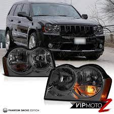 Smoke For 2005 2007 Jeep Grand Cherokee Wk Tinited Front Headlights Assembly Ebay 2007 Jeep Grand Cherokee Jeep Grand Cherokee Accessories Jeep Grand Cherokee