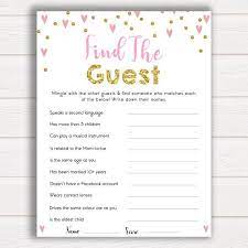 Editable Find The Guest Baby Shower Game Printable Baby Etsy Baby Shower Baby Shower Printables Printable Baby Shower Games