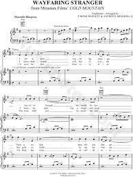 Print And Download Wayfaring Stranger Sheet Music From Cold Mountain Sheet Music Arranged For Singer Pro And Piano Vocal Sheet Music Piano Sheet Music Music