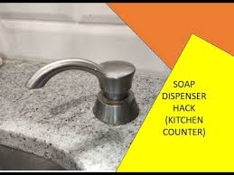 Soap Dispenser Hack Kitchen Counter Youtube Id put it under the sink.