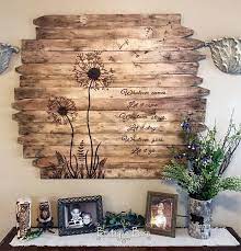 Dandelion Art Reclaimed Wood Wall Art Wood Sign Farmhouse Decor Rustic Decor Large Wall Art Custom Wood Sign H Dandelion Wall Art Picture On Wood Dandelion Art