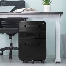 Top quality for your home. 3 Drawer Mobile File Cabinet Bhbl Locking Filing Cabinet Rolling Pedestal Under Desk Fully Assembled Except Casters Letter Legal Size Black Walmart Com Walmart Com