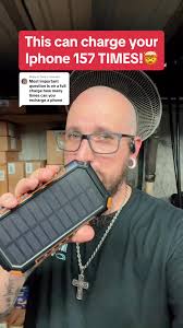 Replying to @Tony This solar charger can charge your iphone 15 7 times!🤯  #PortableCharger #SolarCharger #TikTokShop #tiktokmarketplace  #TikTokMadeMeBuylt #ad #tiktokshopbacktoschool #powerbank ...