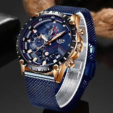 2019 new lige blue casual mesh luxury watches for men watches for men wristwatch men