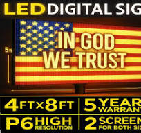 P6 LED Billboard 4x8 FT Double-Sided Outdoor Programmable ...