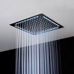 Flush ceiling mounted rain shower head