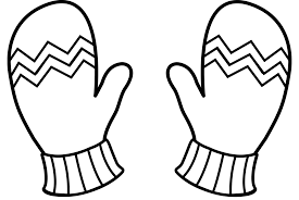 Winter Mittens For Coloring Paginas Para Colorir Desenho De Laco Clipart Preto E Branco