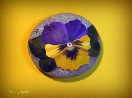 Watch the video explanation about easy how to paint a blue pansy online, article, story, explanation, suggestion, youtube. Pansy Garden Painted Rock Office Home Living Kromasol Com
