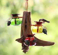 Jetzt hummingbird feeder angebote durchstöbern & online kaufen. Drifter Glass Wood Hanging Hummingbird Feeder 3 Flower Feeding Ports Perry Ebay Humming Bird Feeders Diy Hummingbird Feeder Bird House Feeder