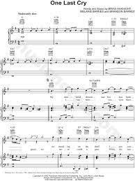 Brian Mcknight One Last Cry Sheet Music In G Major Transposable Download Print Sku Mn0136996